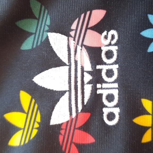 Adidas logo black track zip up jacket - Picture 3 of 7